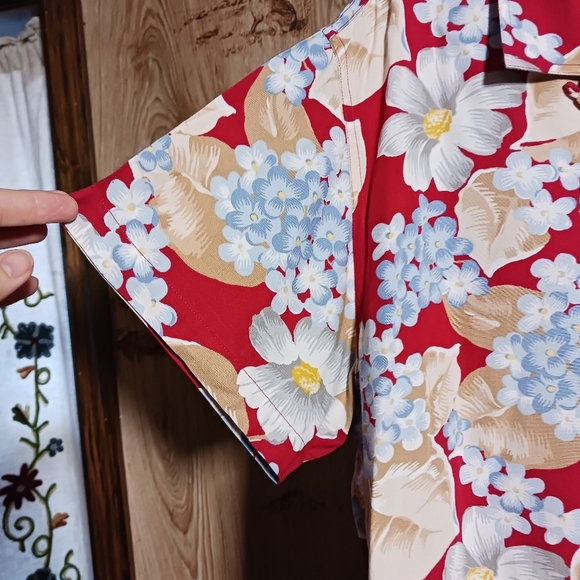 Vintage Liz Claiborne Floral Print Button Down Shirt Size Large - Picture 3 of 6